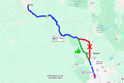 Ruta Chiang Mai a Pai en moto